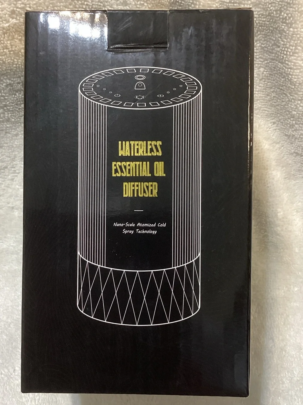 Waterless Essential Oil Diffuser - Black - Battery Operated - NEW